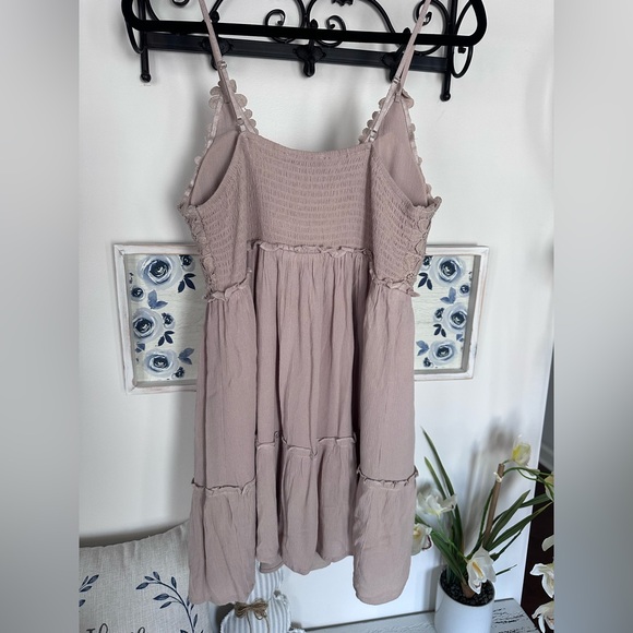 Blue B Women's Lace Trim Dress - Taupe - Picture 5 of 6